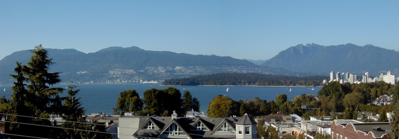 panorama of Vancouver/English Bay in summer